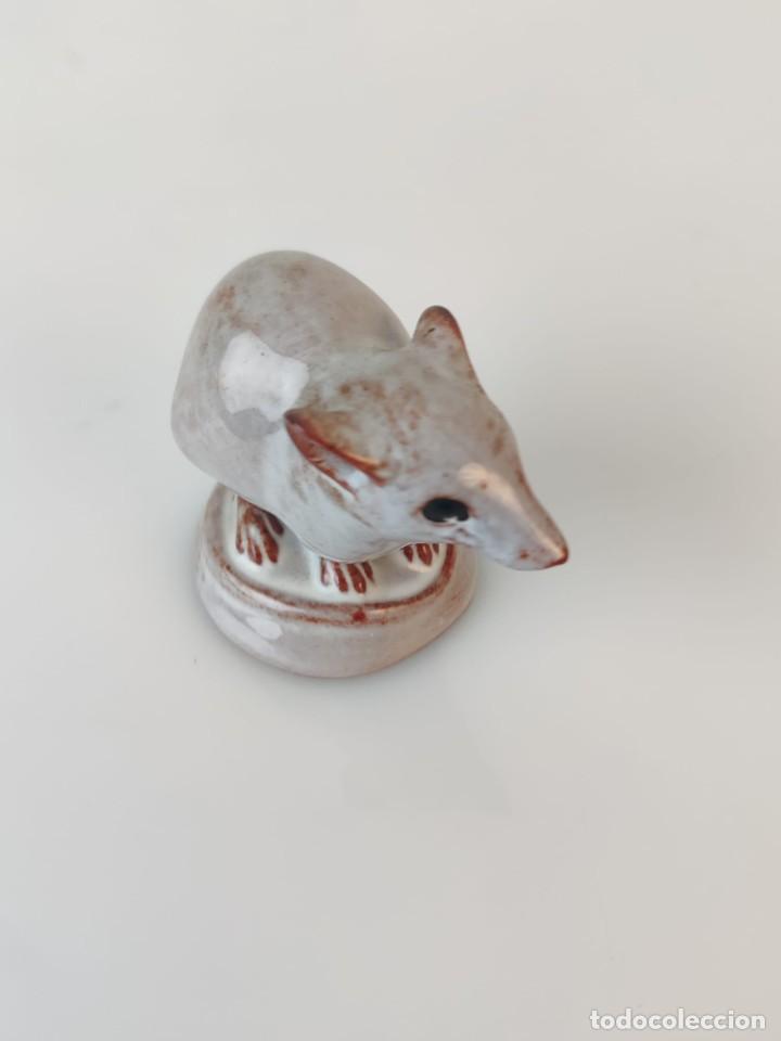 Arte: Escultura de ratón en terracota vidriada - Foto 4 - 303590478