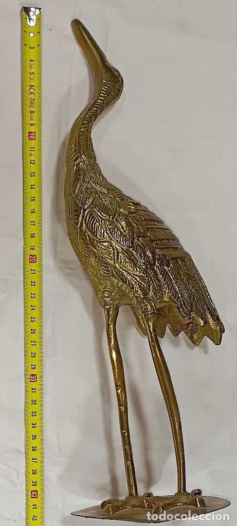 Arte: PAREJA DE GRULLAS - BRONCE Y GRANATES - - Foto 5