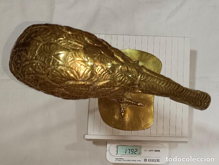 Arte: PAREJA DE GRULLAS - BRONCE Y GRANATES - - Foto 6
