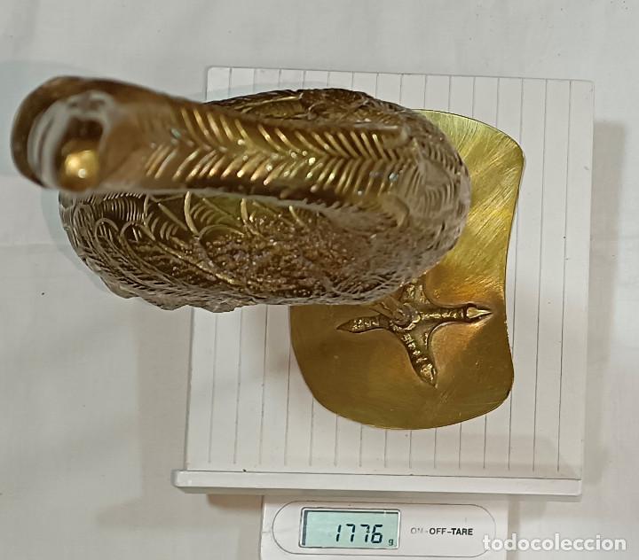 Arte: PAREJA DE GRULLAS - BRONCE Y GRANATES - - Foto 7