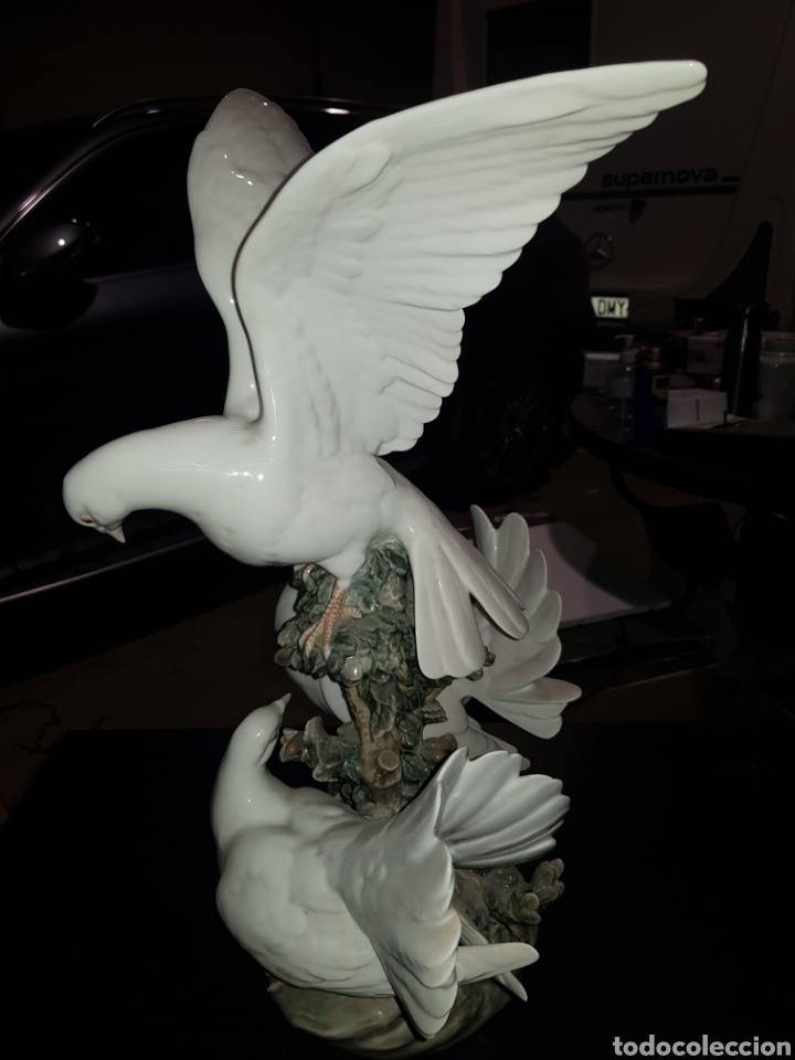 Arte: Palomas de LLADRO, impecables con peana original - Foto 3