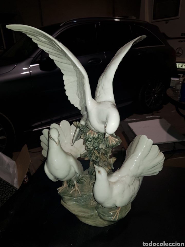 Arte: Palomas de LLADRO, impecables con peana original - Foto 1