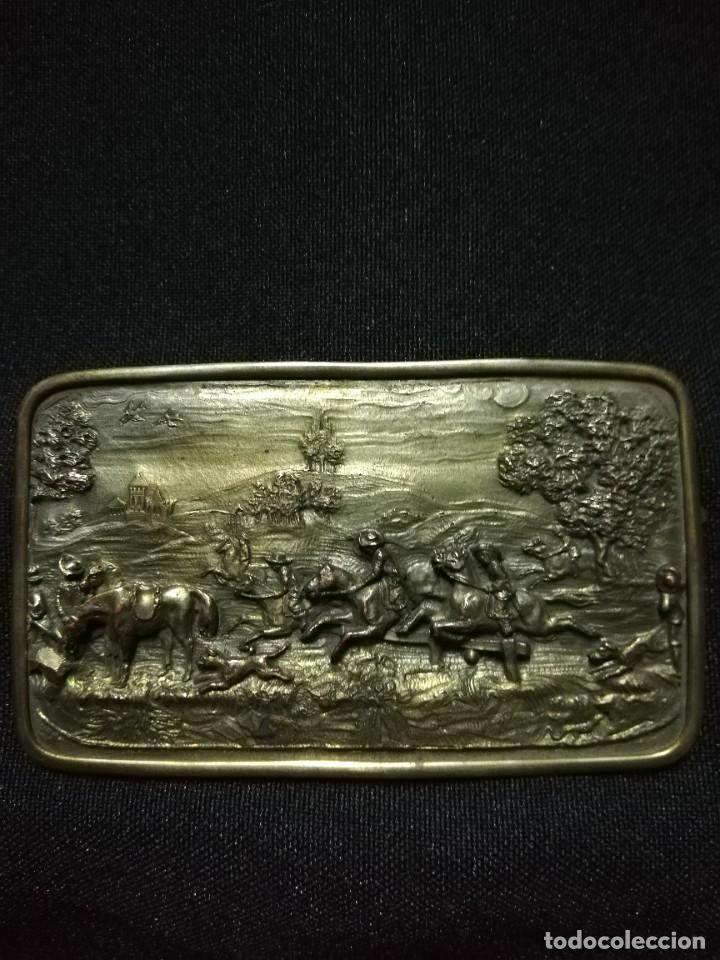 Arte: PLACA DE BRONCE S. XIX - Foto 2