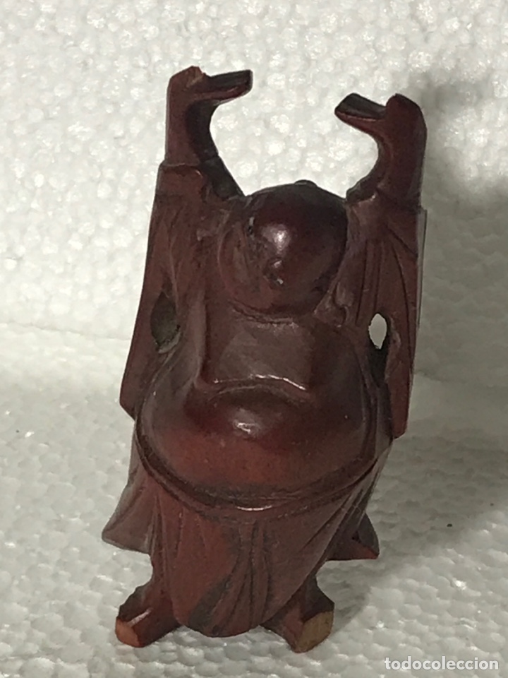 Arte: Buda de madera.peque&ntilde;a falta en el pie Ref 5 - Foto 4