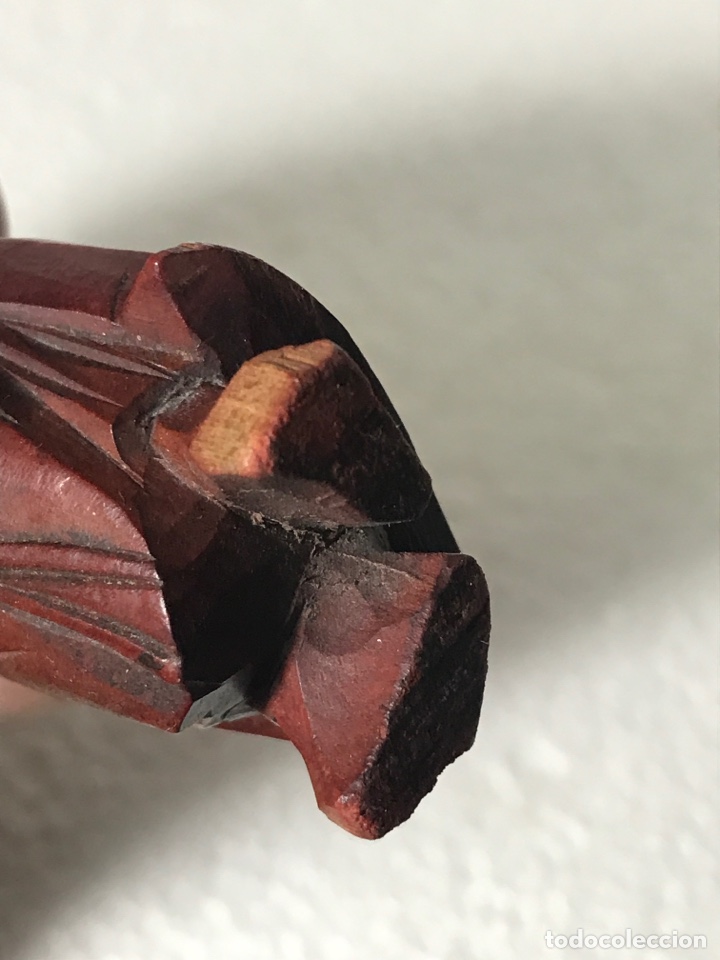 Arte: Buda de madera.peque&ntilde;a falta en el pie Ref 5 - Foto 5