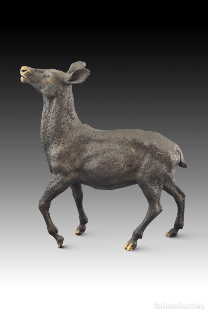 Arte: ESCULTURA EN BRONCE CIERVA - Foto 4