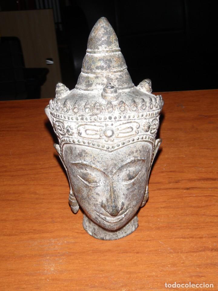 Arte: CABEZA DE BUDA DE BRONCE - Foto 2