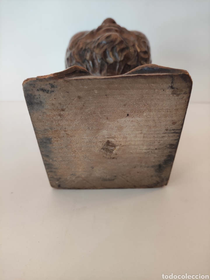 Arte: Busto talla de madera antigua - Foto 5