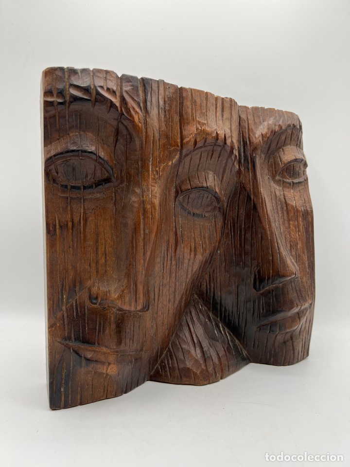 Art: JOSEP MARTI SABE ESCULTURA TALLA MADERA CATALANA PIEZA UNICA ANTIGUA ARTE COLECCION MUSEO ROSTROS