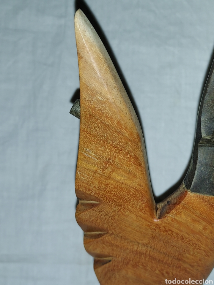 Arte: PAREJA DE FIGURAS DE MADERA - Foto 4