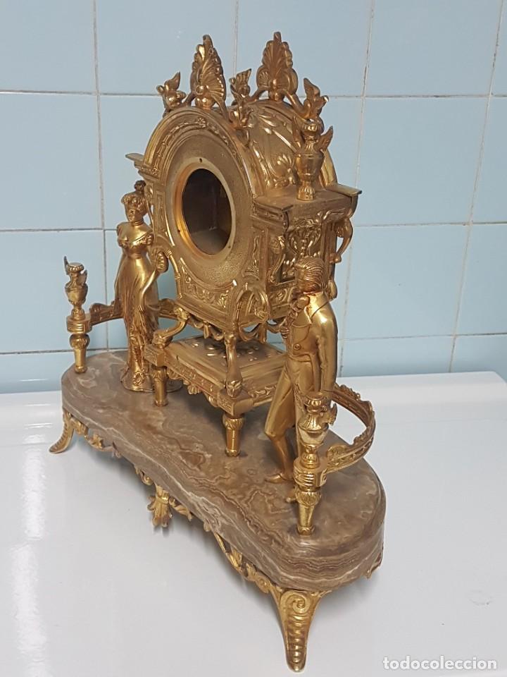 Arte: RELOJ DE BRONCE BA&Ntilde;ADO - Foto 2