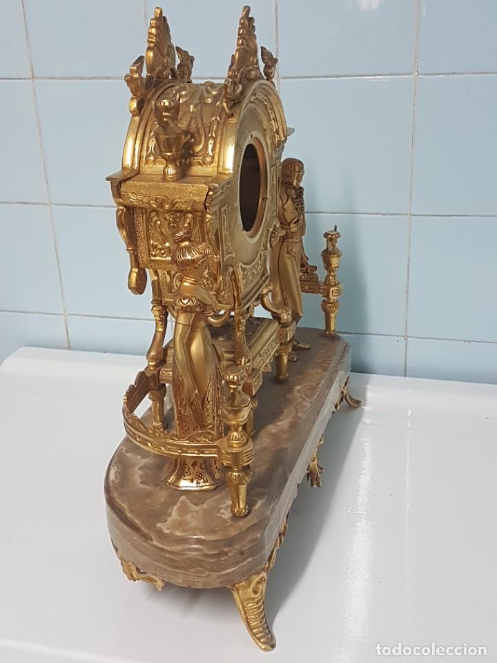 Arte: RELOJ DE BRONCE BA&Ntilde;ADO - Foto 3