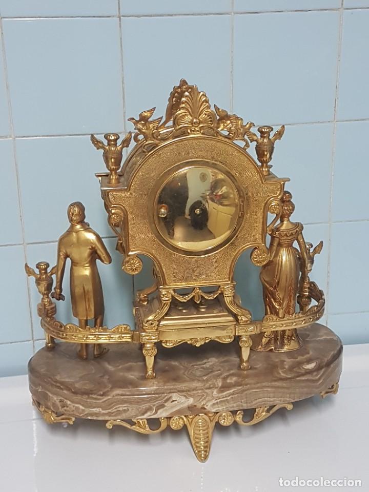 Arte: RELOJ DE BRONCE BA&Ntilde;ADO - Foto 5