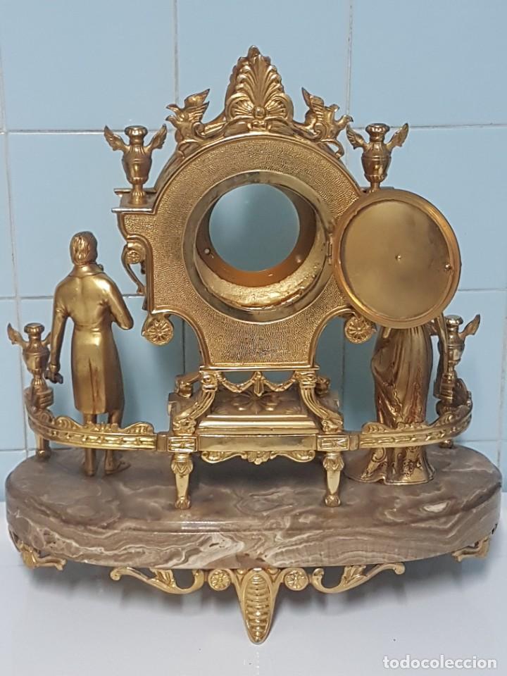 Arte: RELOJ DE BRONCE BA&Ntilde;ADO - Foto 6