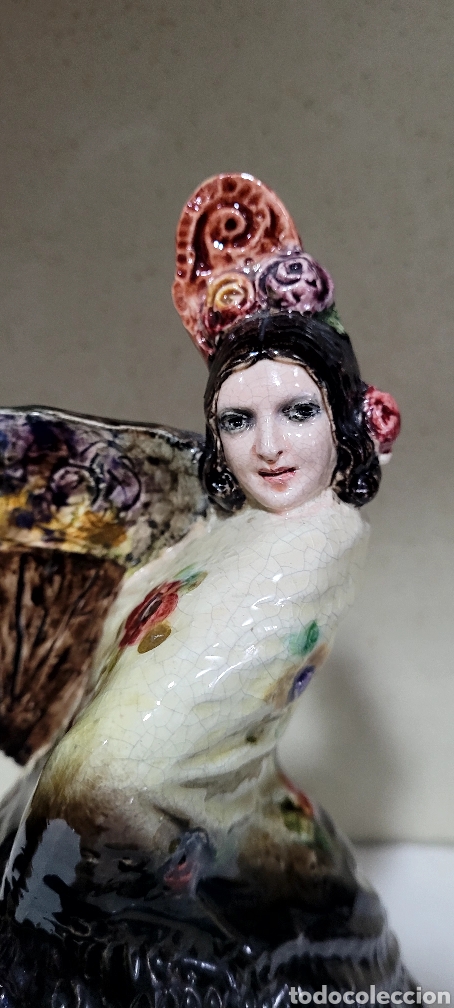 Arte: Dama del abanico de A. Peyro. Perfecta - Foto 5