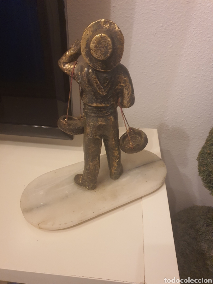 Arte: cenachero de bronce macizo . - Foto 4
