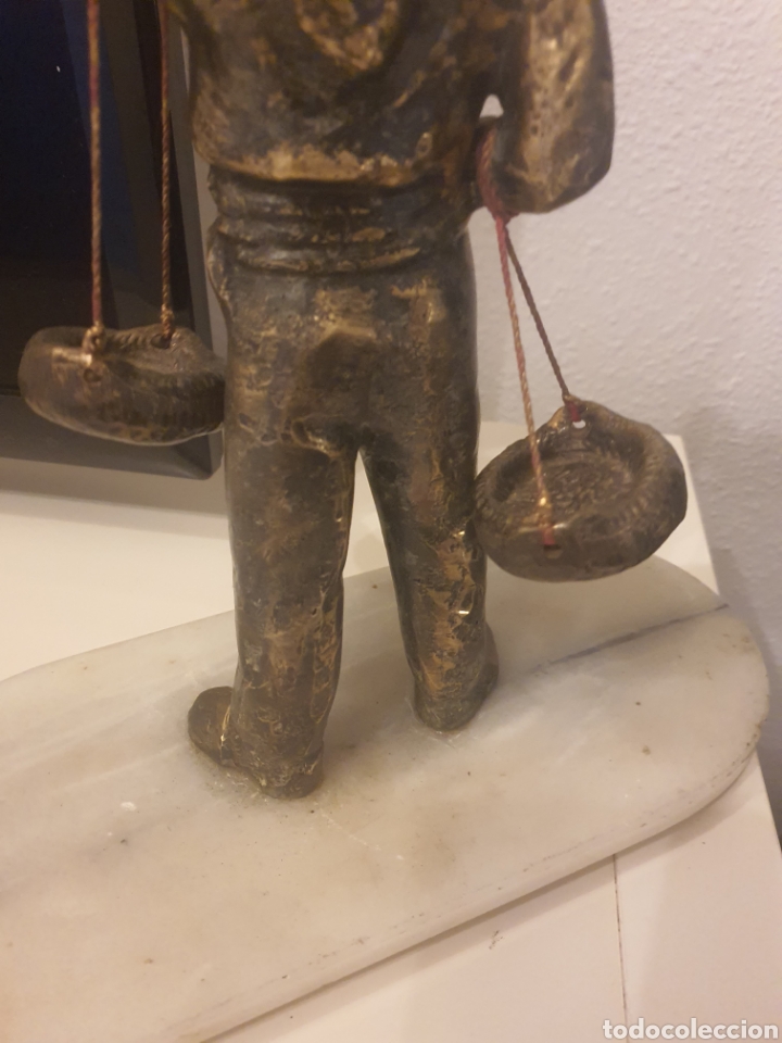 Arte: cenachero de bronce macizo . - Foto 5