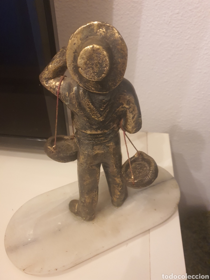 Arte: cenachero de bronce macizo . - Foto 6