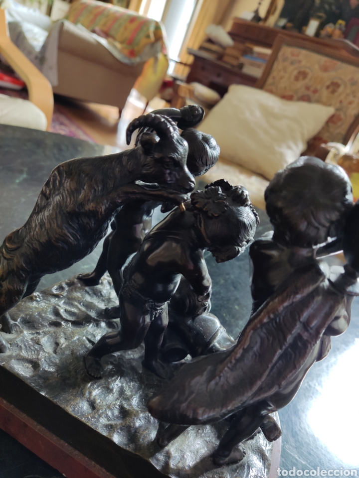 Arte: Clodion bronce ni&ntilde;os con cabra - Foto 8