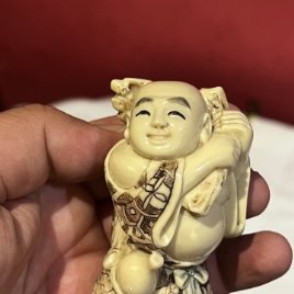 Antigua figura china de Marfil talla. Ver fotos