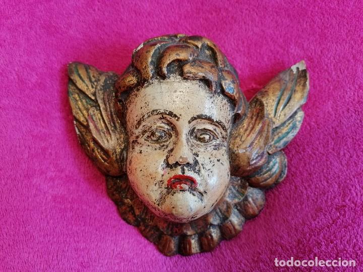 Arte: PAREJA DE CABEZAS DE ANGELOTES - Foto 3