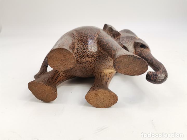 Arte: ELEFANTE DE MADERA TALLADA. - Foto 7