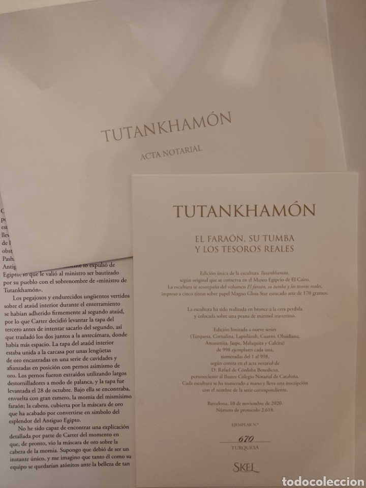 Arte: Tutankham&oacute;n Bronce Certificada - Foto 7