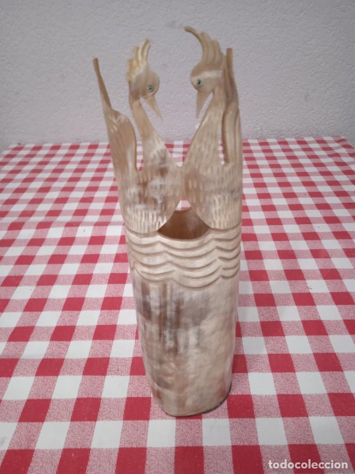 Arte: Gran cuerno tallado de vaca - Foto 1