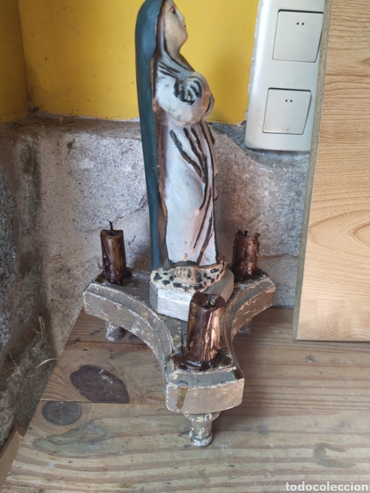 Arte: Virgen Madera policromada - Foto 2