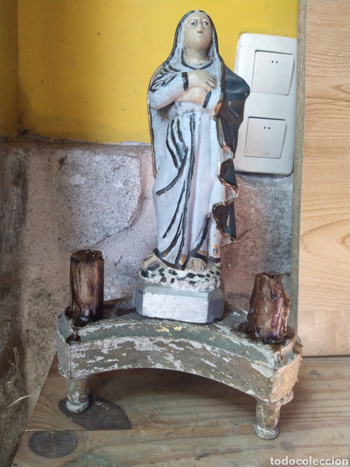 Arte: Virgen Madera policromada - Foto 4