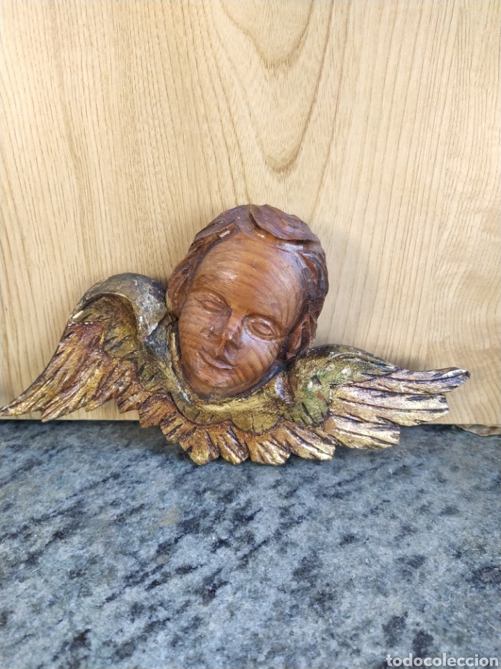 Arte: Querubines, angeles madera policromada - Foto 5