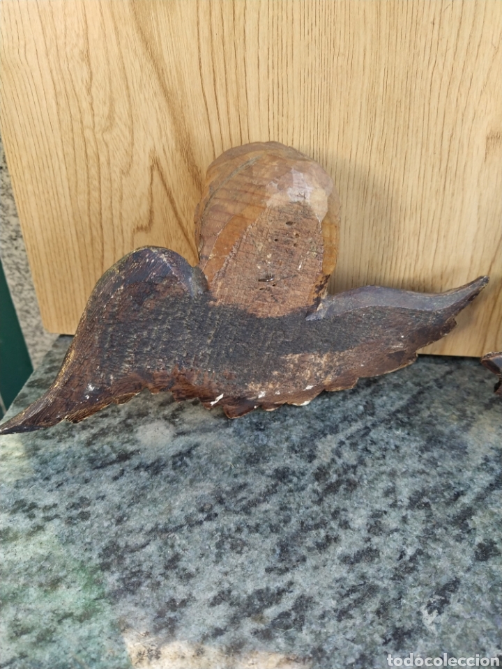Arte: Querubines, angeles madera policromada - Foto 6