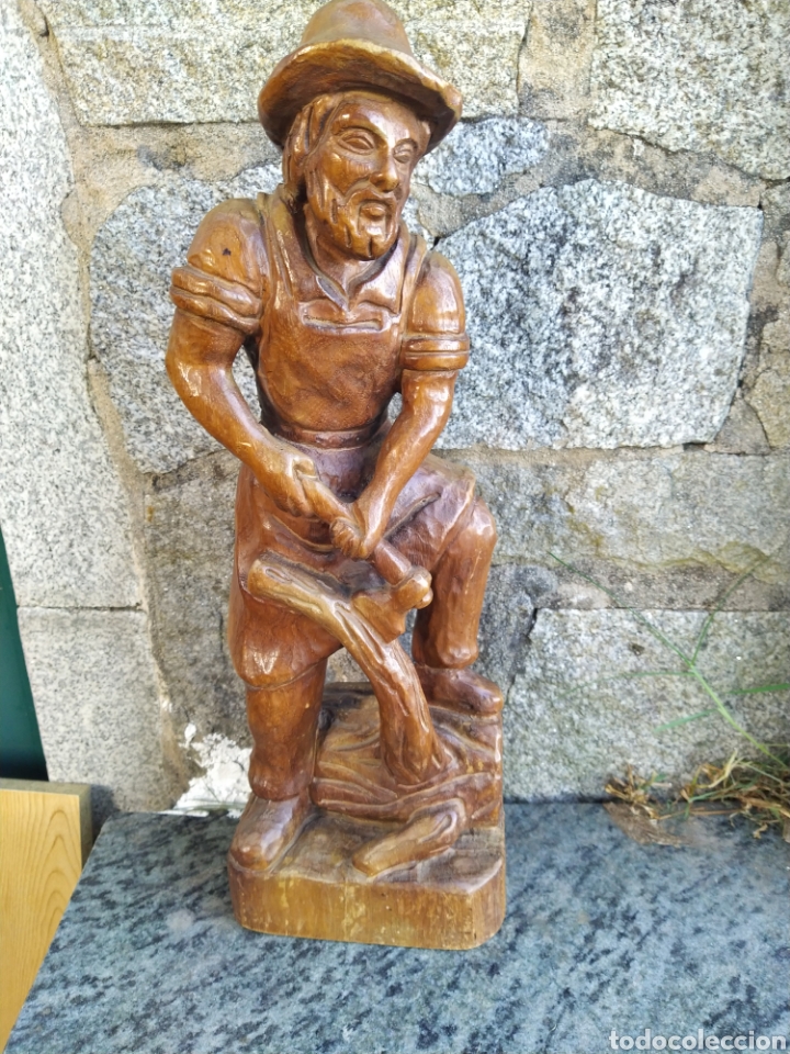 Arte: Le&ntilde;ador figura madera - Foto 1