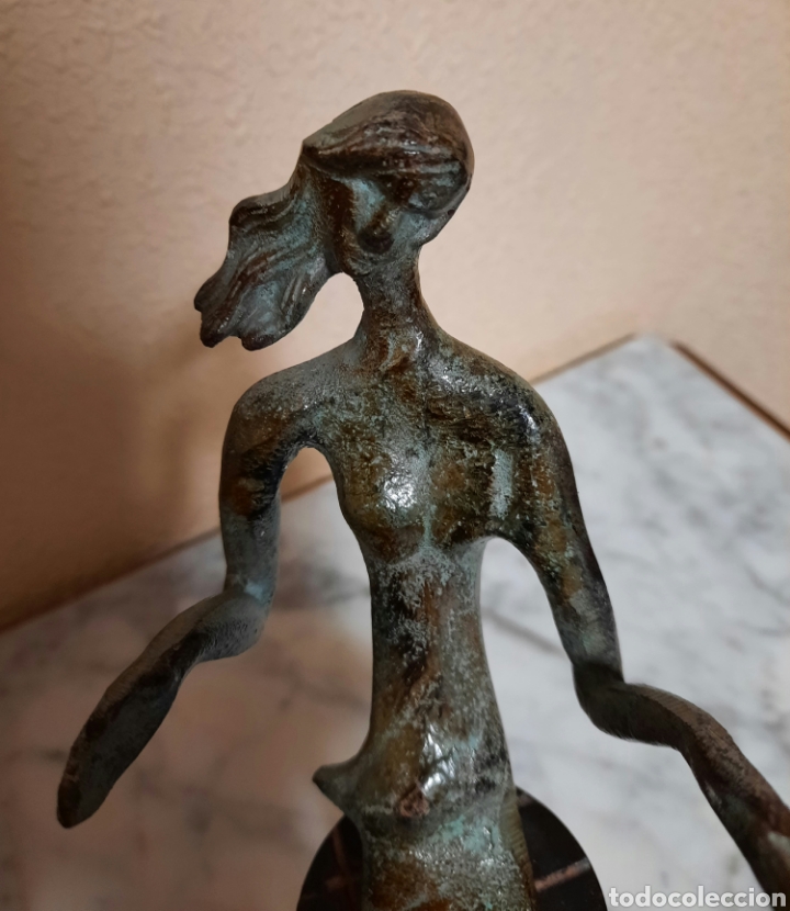 Arte: FIGURA BRONCE- MUJER SENTADA EN TABURETE - - Foto 7