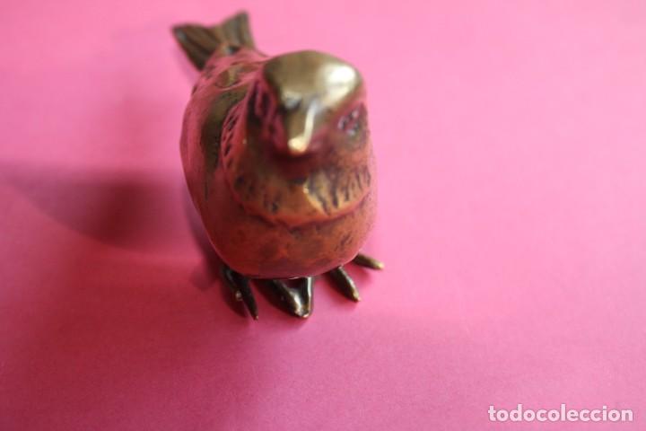Arte: PAREJA DE PAJARILLOS EN BRONCE MACIZO DORADO - Foto 3