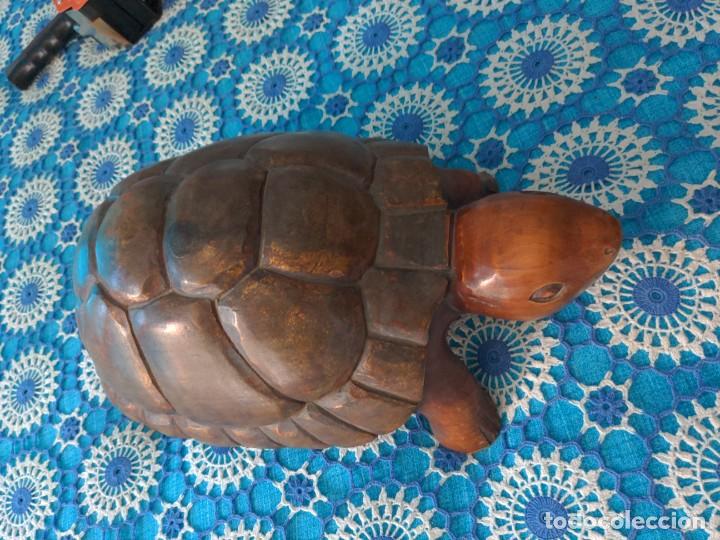 Arte: TALLA TORTUGA MADERA GRANDE - Foto 1