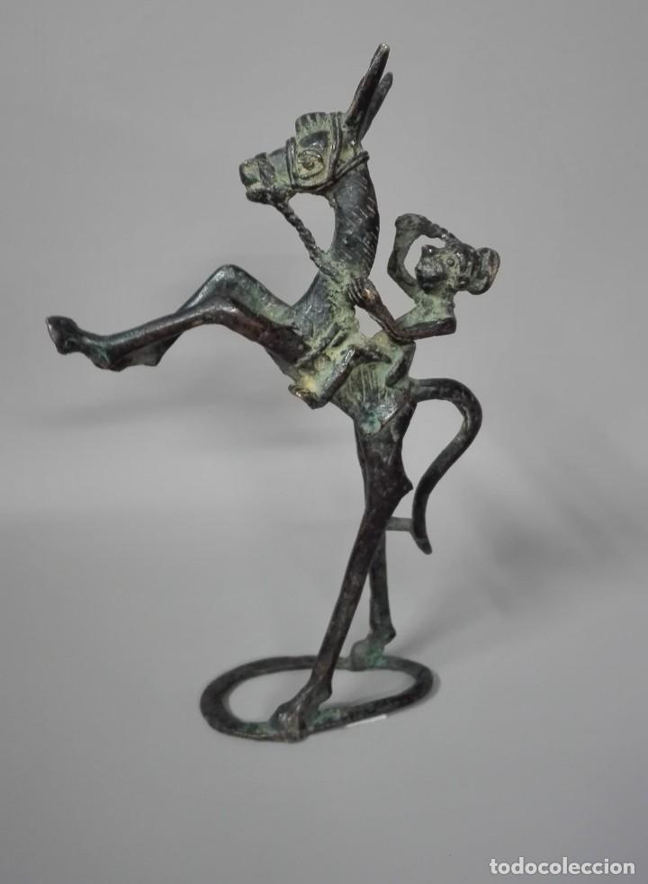 Arte: Jinete africano bronce - Foto 1