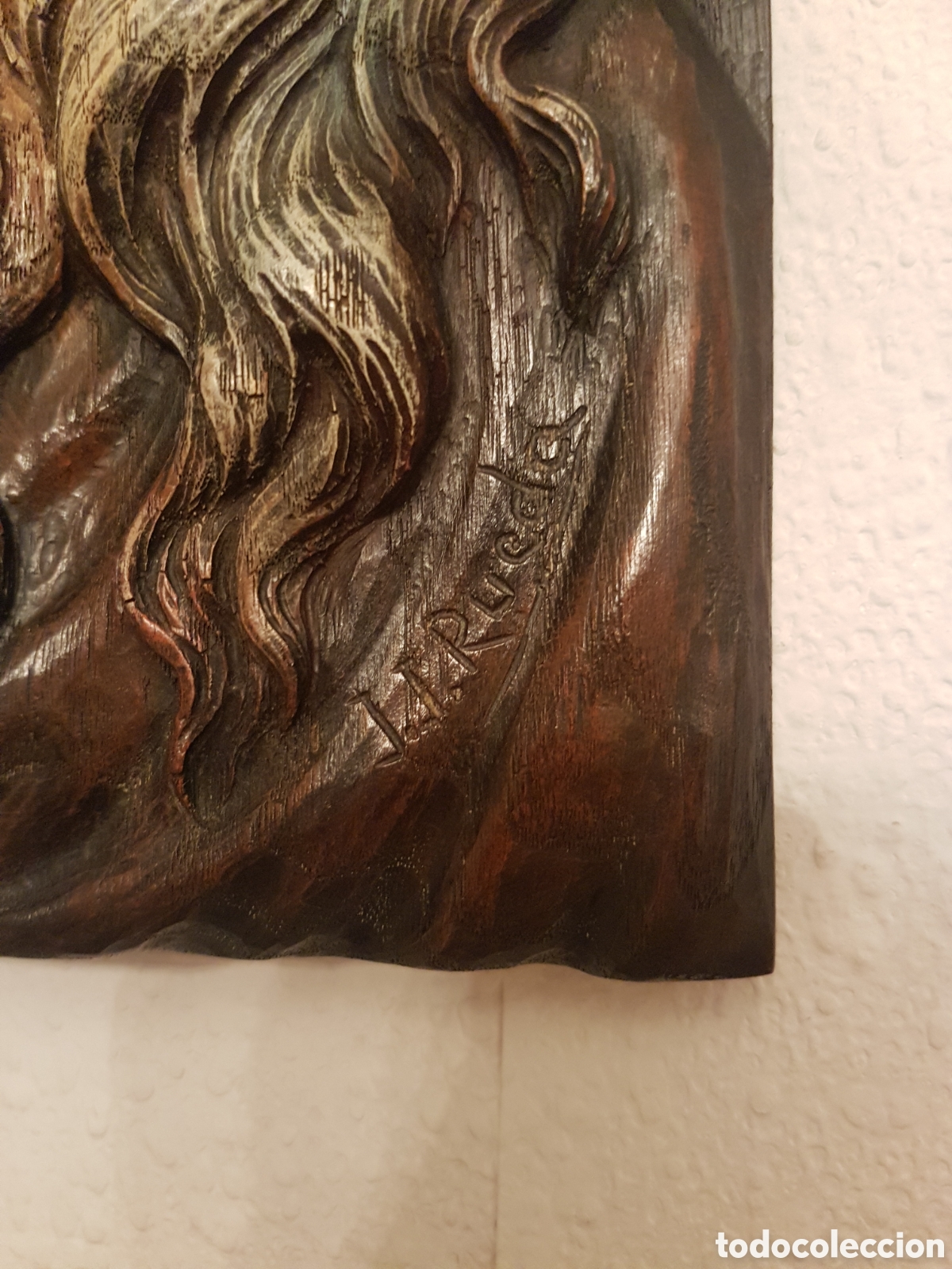 Arte: Talla en madera de Leonardo Da Vinci - Foto 3