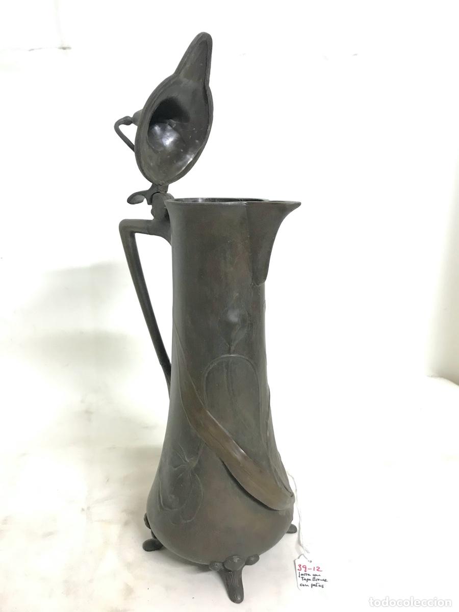 Arte: Jarra de bronce con asa y tapa. - Foto 7