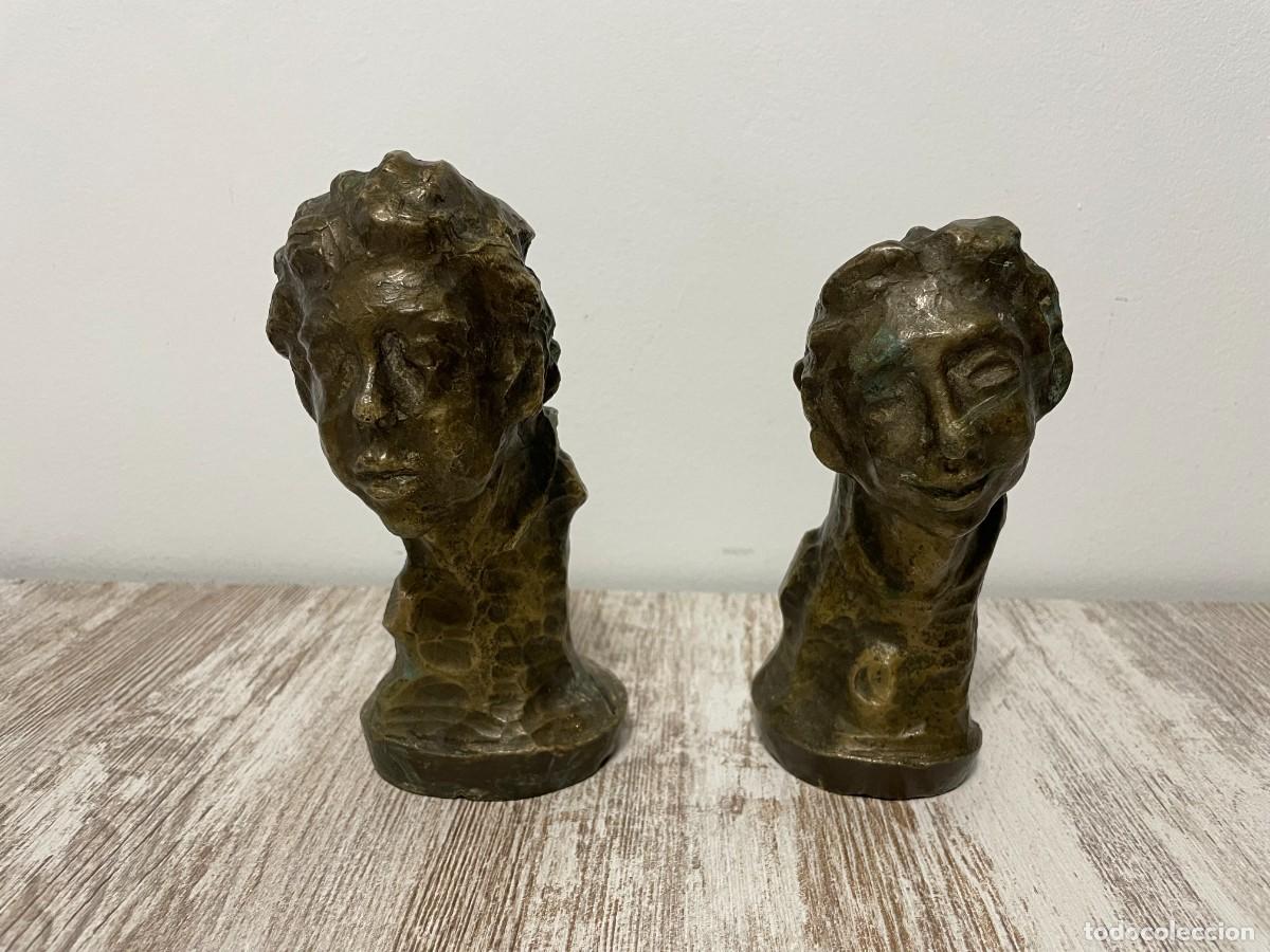 Arte: BUSTOS - ESCULTURAS CABEZAS BRONCE - Foto 1