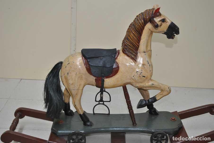 Arte: CABALLO BALANCIN DE MADERA - Foto 4