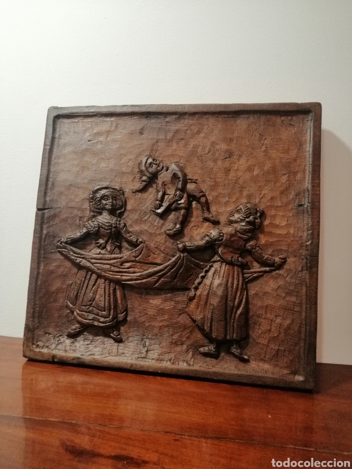 Arte: Talla en madera representando obra de Goya - Foto 1