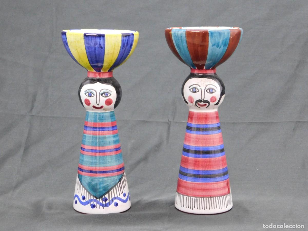 Arte: Pareja de jarrones porcelana - Foto 1
