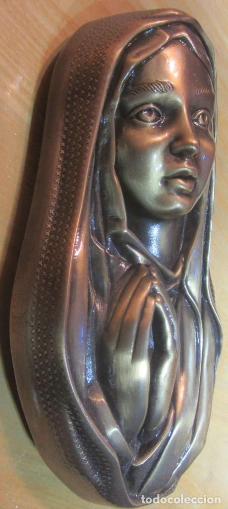 Arte: Busto Virgen Rezando en bronce. - Foto 1