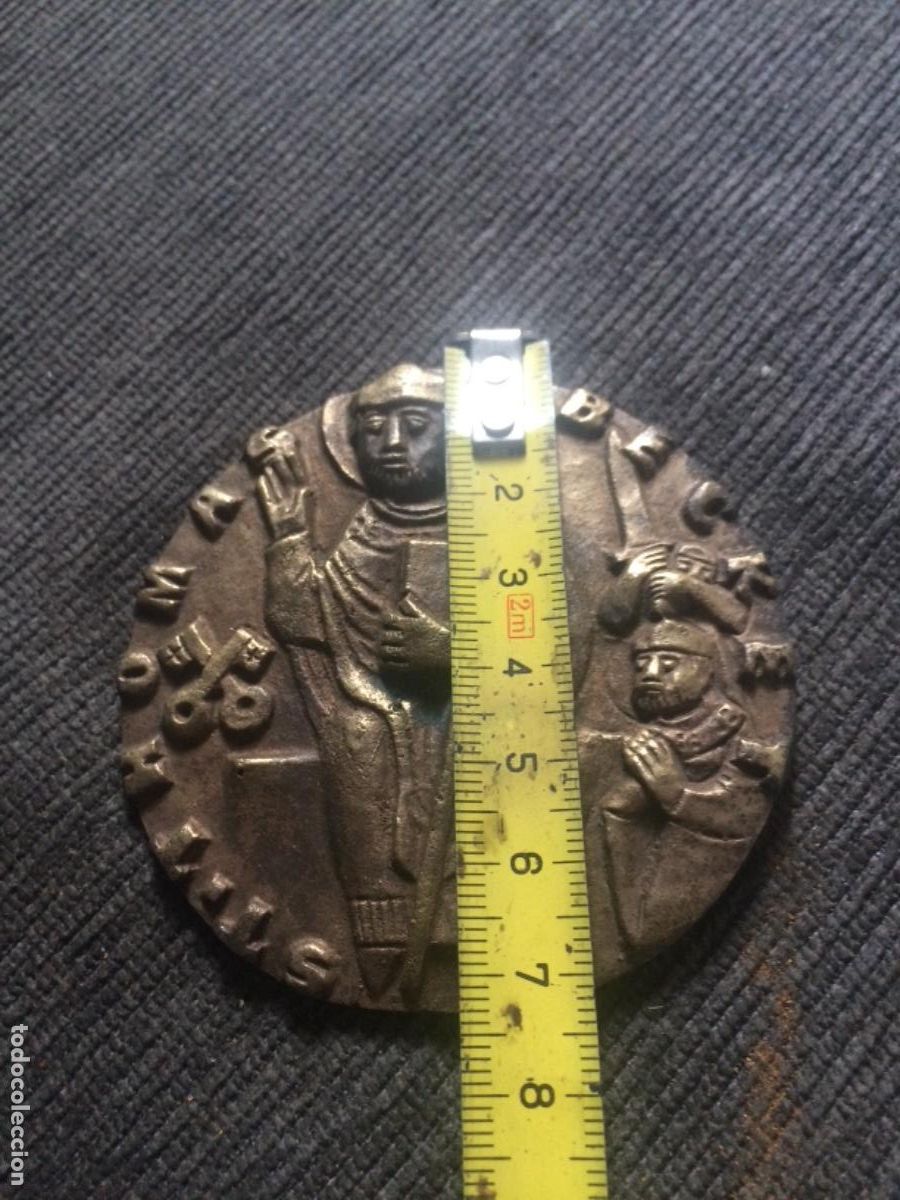 Arte: Bronce medalla tomas moro - Foto 3