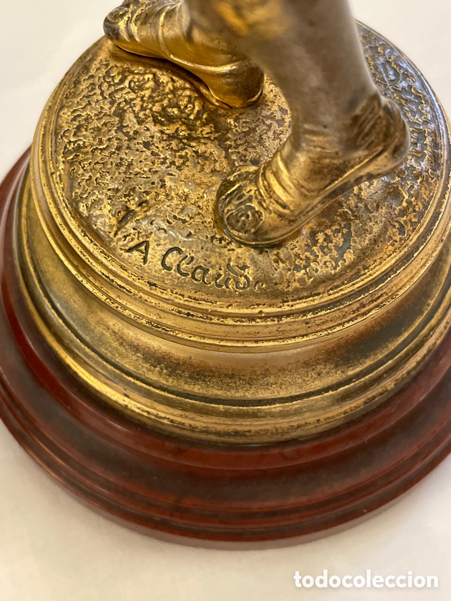 Arte: Pareja de figuras de bronce y m&aacute;rmol - Foto 16