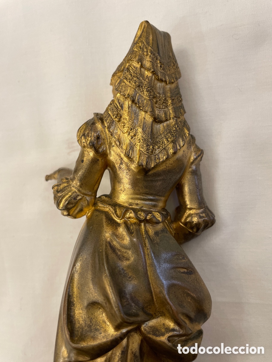 Arte: Pareja de figuras de bronce y m&aacute;rmol - Foto 8