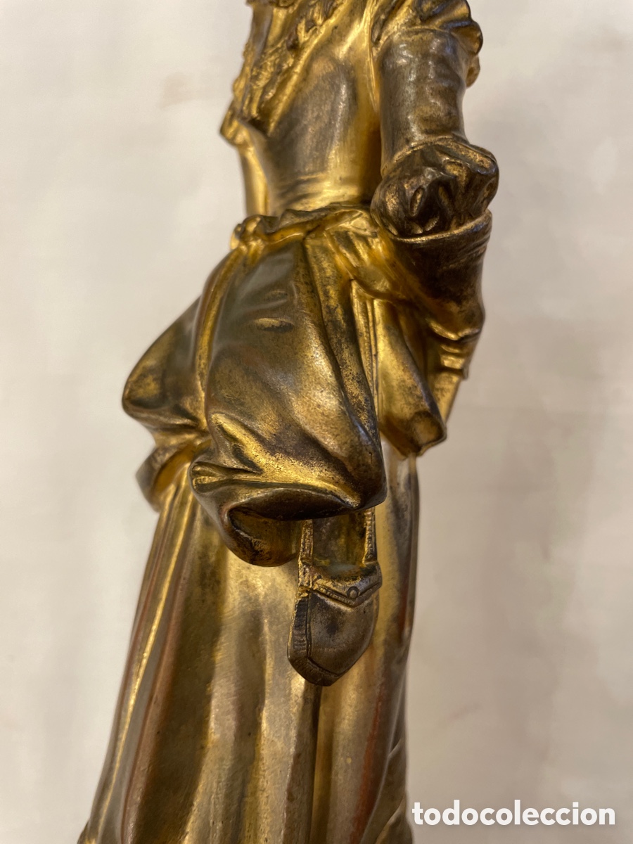 Arte: Pareja de figuras de bronce y m&aacute;rmol - Foto 9
