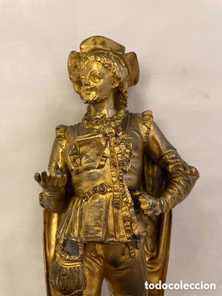 Arte: Pareja de figuras de bronce y m&aacute;rmol - Foto 10