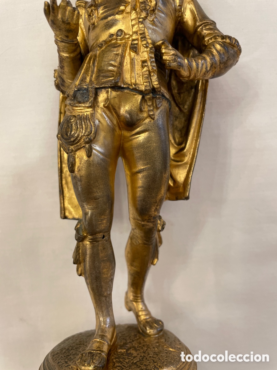 Arte: Pareja de figuras de bronce y m&aacute;rmol - Foto 11